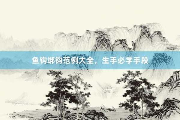 鱼钩绑钩范例大全，生手必学手段